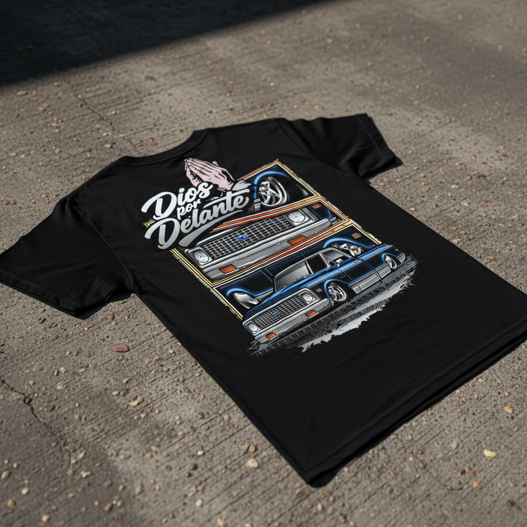 Dios por Delante back premium close-up